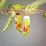 'Woodpecker' Hand Beaded Feather Inspired Earrings, thumbnail 3 of 4