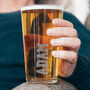 Personalised Retro Lettering Pint Glass, thumbnail 2 of 4