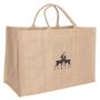 Personalised Natural Jute Deer Log Bag, thumbnail 2 of 6