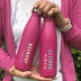 Personalised Reusable Pink Water Bottle, thumbnail 4 of 4