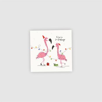 Flamingo Christmas Card, 2 of 2