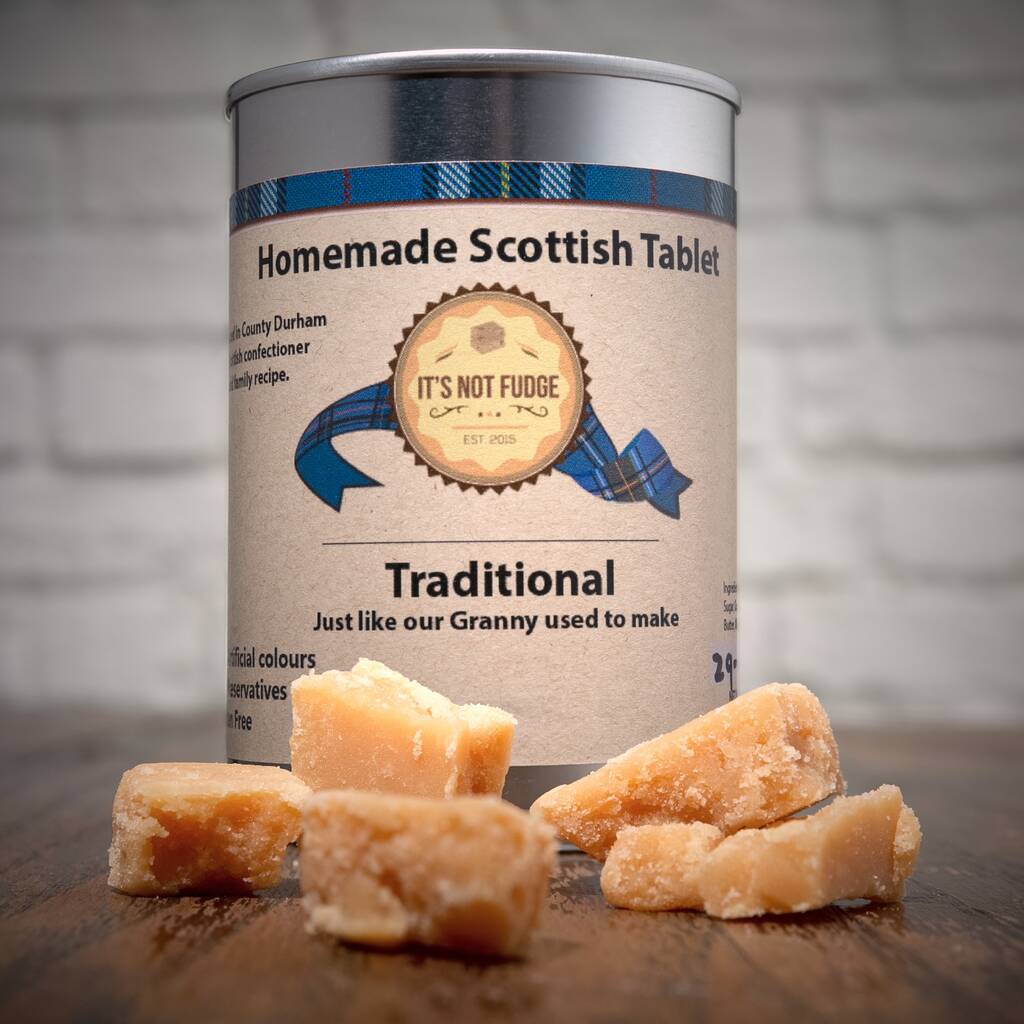 Tinned Traditional Scottish Tablet, 1 of 2