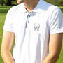 Personalised Golf Wreath Polo Top For Men Gift, thumbnail 3 of 10