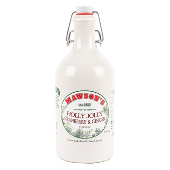 Mawson's Holly Jolly Cordial In Stone Bottle, 4 of 5