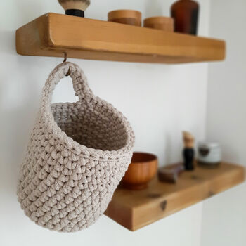 Hanging Crochet Basket, 2 of 12