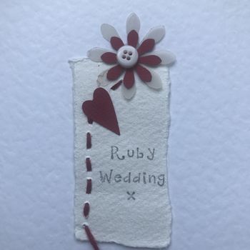 Personalised Ruby Wedding Card, 3 of 3