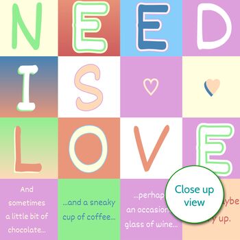 Personalised All You Need Is Love Print Gift, 8 of 12