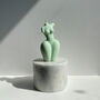 Scented Pastel Green Sculpture Body Pillar Candle Large, thumbnail 1 of 2