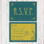 Art Nouveau Peacock Themed Wedding Invitation, thumbnail 3 of 3