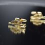 Trumpet Gold Cufflinks Gift For Musicians 316 L Stainless Steel, thumbnail 1 of 5