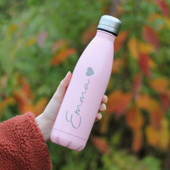 Personalised Reusable Heart Name Bottle For Mum, 5 of 6