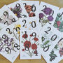 Birth Flower Birthday Print Personalised Recycled, thumbnail 11 of 11