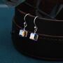 Aurora Borealis Cube Drop Hook Earrings, thumbnail 2 of 11
