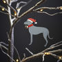 Lurcher Dog Christmas Tree Decoration, thumbnail 1 of 3