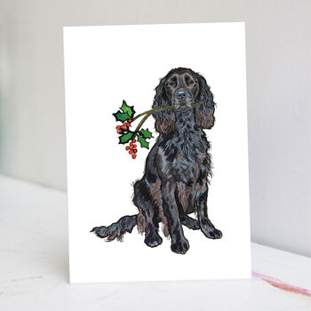 Black Cocker Spaniel Christmas Card, 3 of 7