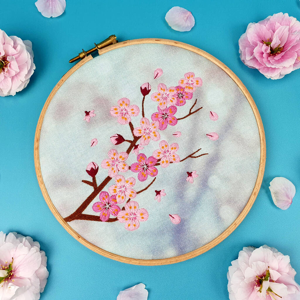 Cherry Blossom Embroidery Kit, 1 of 8