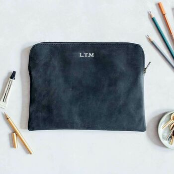 Personalised Black Buffalo Leather iPad Case, 5 of 6