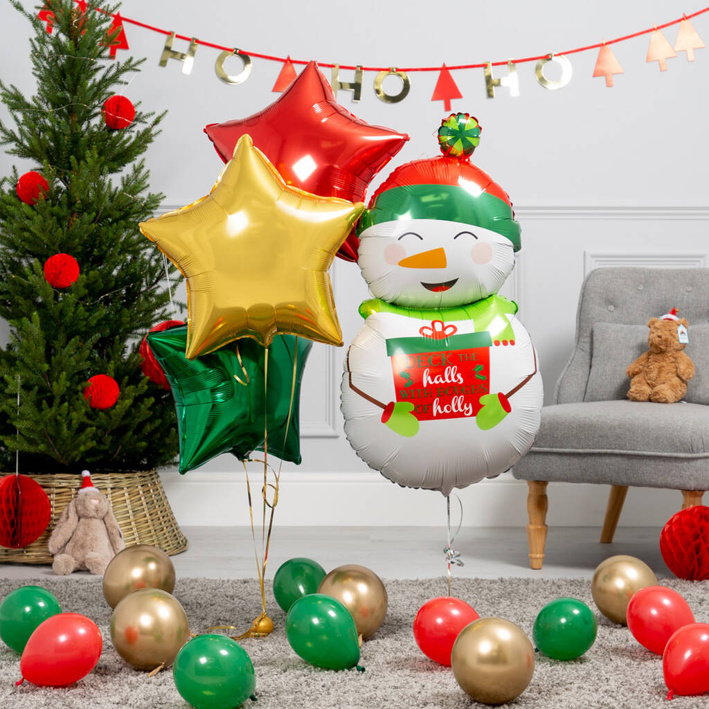 Inflated Singing Snowman Christmas Mini Package By Bubblegum Balloons