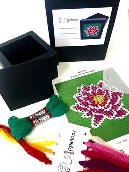 Waterlily Stitch Your Own Box Tapestry Kit, 6 of 7