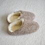 Oslo Merino Wool Slippers Oak Brown, thumbnail 2 of 4