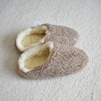 Oslo Merino Wool Slippers Oak Brown, 2 of 4