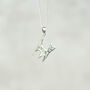 Sterling Silver Abstract Cat Necklace, thumbnail 3 of 6