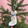 Personalised Baby's First Christmas Mouse In Stocking, thumbnail 6 of 6