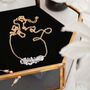 Gold Tone Clear Quartz Crystal Necklace, thumbnail 3 of 8