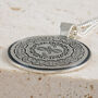 Celtic Happiness Mandala Personalised Silver Necklace, thumbnail 11 of 12