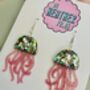 Jellyfish Glitter Resin Earrings / Fun Statement Earrings / Gift For Under The Sea And Ocean Lovers, thumbnail 11 of 12