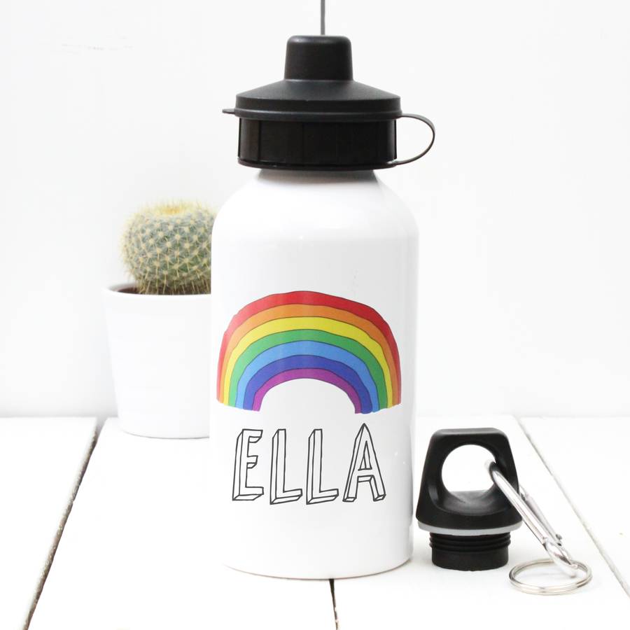 Personalised 'Rainbow' Water Bottle, 1 of 5