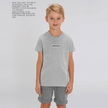 Dual Flag 100% Organic Cotton Kid’s T Shirt, 4 of 7