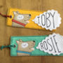 Personalised Happy Dog Name Bookmark For Children, thumbnail 6 of 8