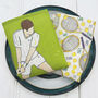 Tennis Themed Linen Napkins, thumbnail 3 of 8