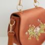 Sleepy Fawn Embroidered Satin Saddle Bag, thumbnail 4 of 8