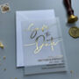 Gold Foil Vellum Save The Date Wedding Invitations, thumbnail 4 of 6