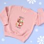 Personalised Christmas Pink Sweatshirt, thumbnail 1 of 2