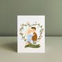 Pregnancy Announcement Custom Portrait Christmas Card, thumbnail 2 of 4