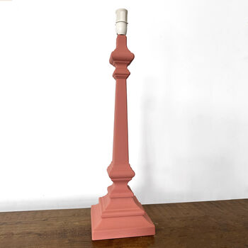 Osha Wood Table Lamp Painted In Farrow And Ball Paint, 4 of 7
