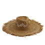 Dark Tan Hand Woven Straw Sun Hat, thumbnail 2 of 2