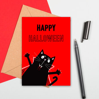 Large Size Cat Halloween Card, 2 of 2