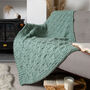 Basketweave Stitch Blanket Easy Knitting Kit, thumbnail 1 of 6