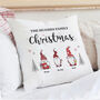 Personalised Gonk Family Christmas Cushion, thumbnail 1 of 2