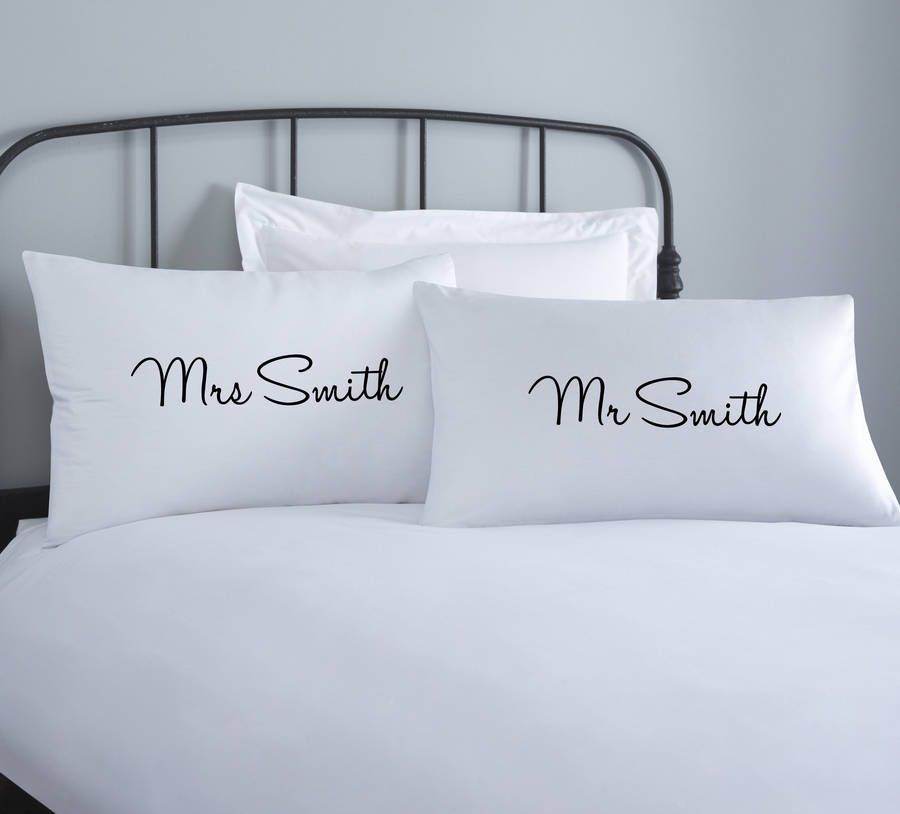 Personalised Couple Wedding Pillowcases, 1 of 5