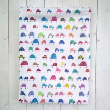 Colourful Tortoises Fleece Blanket, 3 of 3