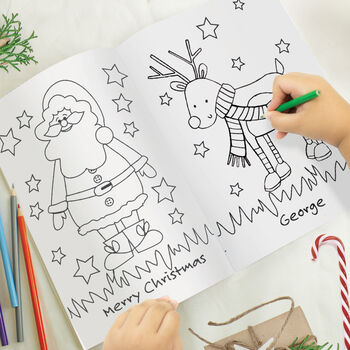 Personalised Christmas Colouring Book – Stocking Filler, 4 of 7