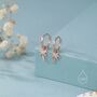 Sterling Silver Palm Tree Huggie Hoops, thumbnail 7 of 11