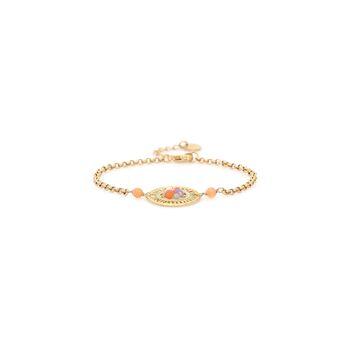 Woven Disc Bracelet In Gold Plated, 3 of 3