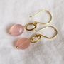Gold Plated Circle And Gemstone Earrings, thumbnail 8 of 12