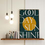 Good Day Sunshine Textured Sun Typography Print, thumbnail 1 of 7